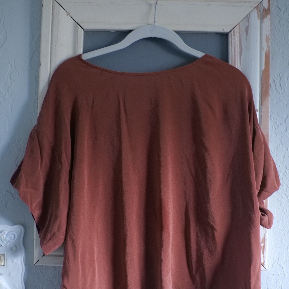 Anthropologie Orange Blouse